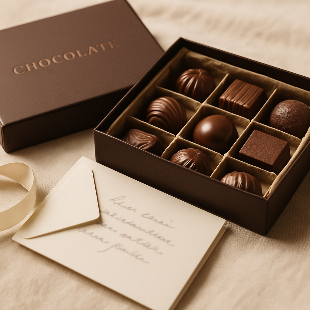 BelgianChocolateGifts: Schokolade Geschenkbox mit Nachricht