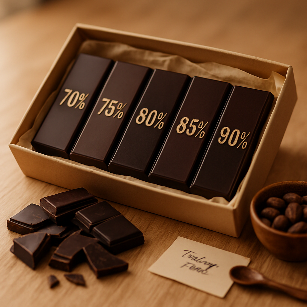 Dunkle Schokoladen Sortenvielfalt bei Belgian Chocolate Gifts